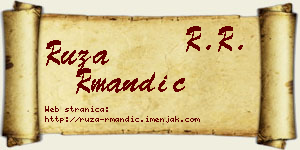 Ruža Rmandić vizit kartica